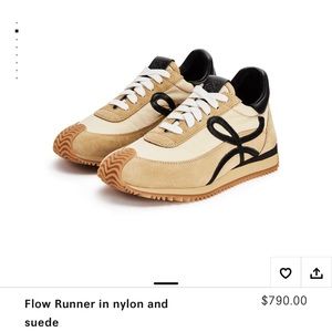 Loewe Nylon and Suede Flow Runner sneakers size 41 women’s 9.5 men’s 8.5